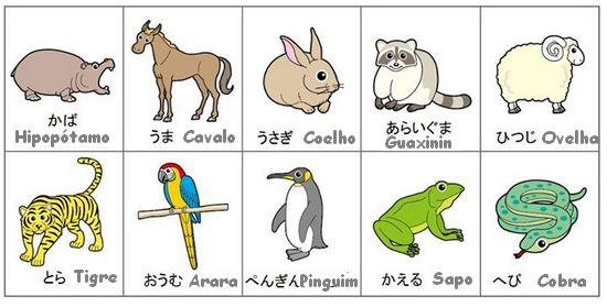 Animais em japonês 1
