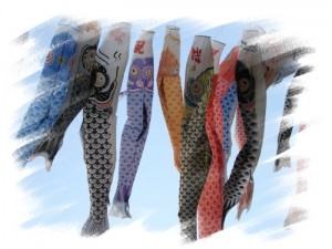 Carpas,simbolos do Dia da Criança no Japão