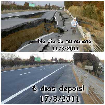 antes e depois rodovia Japão