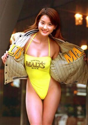 Garotas propagandas de cerveja no Japão Mayuko Saito Suntory Malt’s 1999