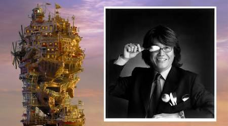 Takanori Aiba The-rock-Island-with-sunset Artista japonês Takanori Aiba e suas obras com bonsai