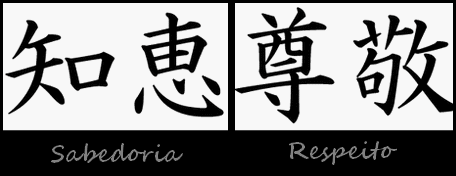 Kanji de sabedoria e respeito