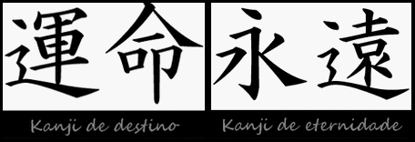 kanji de destino e eternidade
