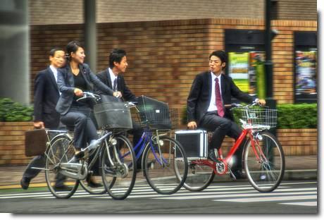 Andar de bicleta no Japão