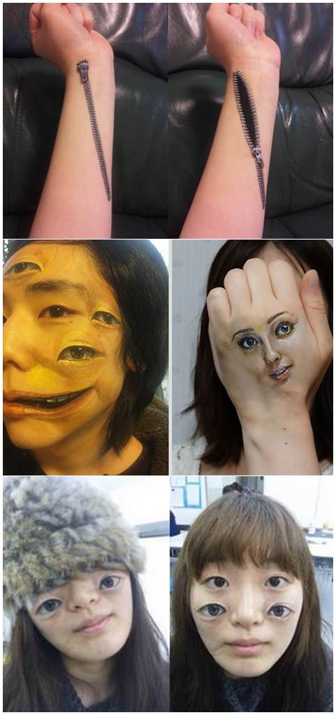 Body Art da artista japonesa Choo San Arte Corporal