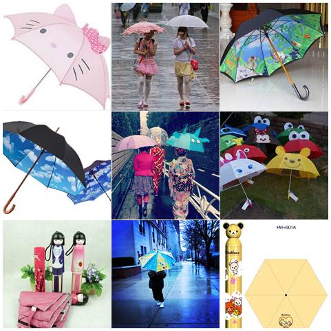 Guarda-chuva criativo no Japão