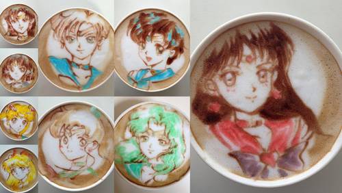 Anime Coffee Art by Sugi 