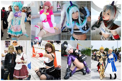 Cosplayers em Comiket fotos