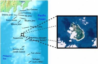 Ilha de Aogashima mapa