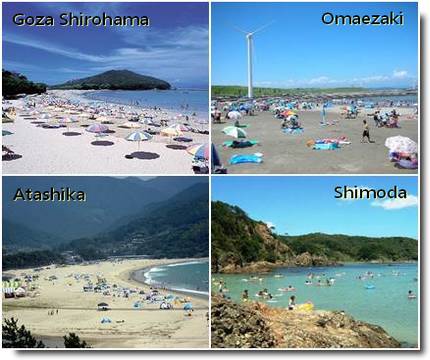 Praias em Shizuoka Ken e Mie Ken