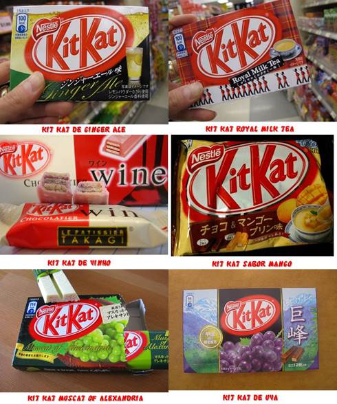 Sabores diferentes de Kit Kat no Japão