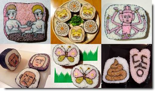 Sushi Art by Takayo Kiyota fotos