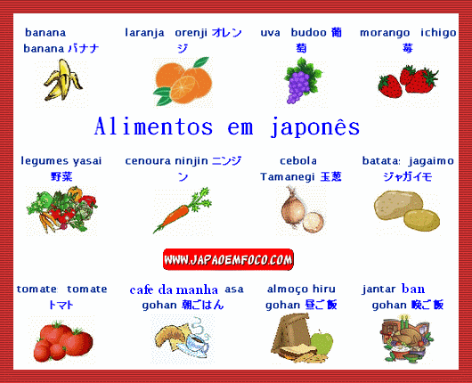 Alimentos em japonês