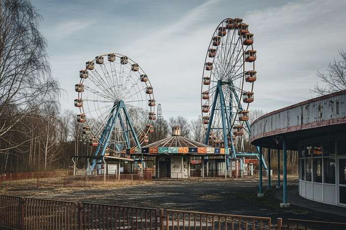 Parque de diversões abandonado