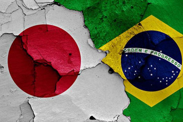 Montagem com bandeiras do Brasil e Japão. Coisas proibidas no Japão que são comuns no Brasil.