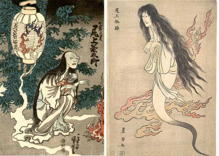 Xilogravuras do Período Edo retratando Oiwa