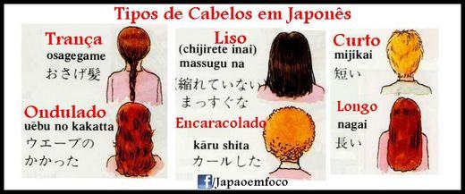 Tipos de cabelos em japonês