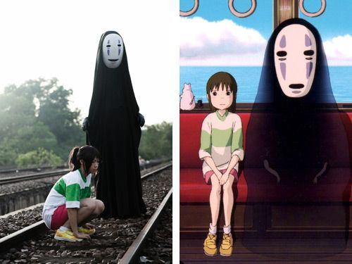 Chihiro & No Face (Spirited Away) cosplay