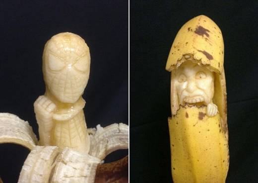 Esculturas em bananas de Keisuke Yamada 