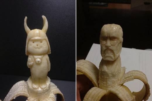 Esculturas em bananas de Keisuke Yamada 