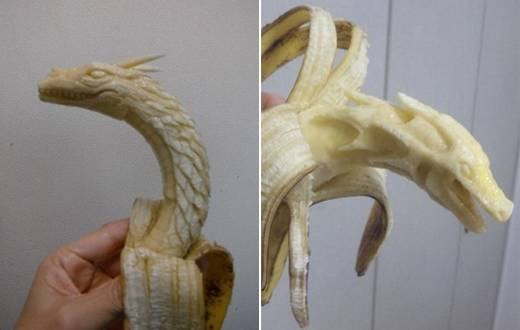 Esculturas em bananas de Keisuke Yamada 