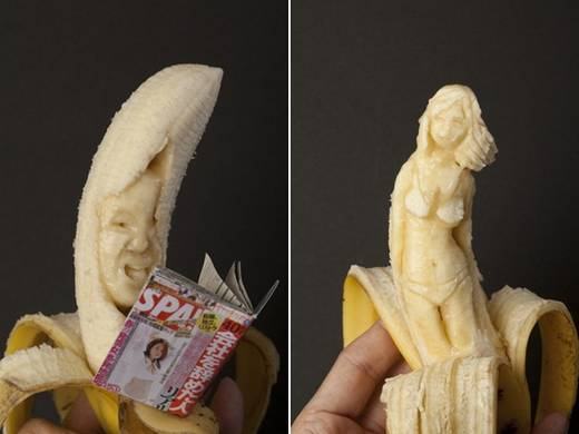 Esculturas em bananas de Keisuke Yamada 