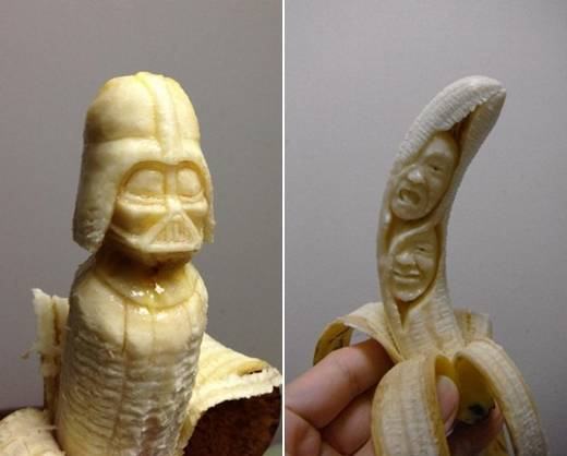 Esculturas em bananas de Keisuke Yamada 