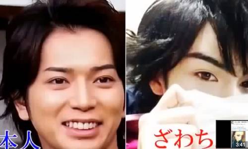 Zawachin imitando Jun Marsumoto do grupo Arashi