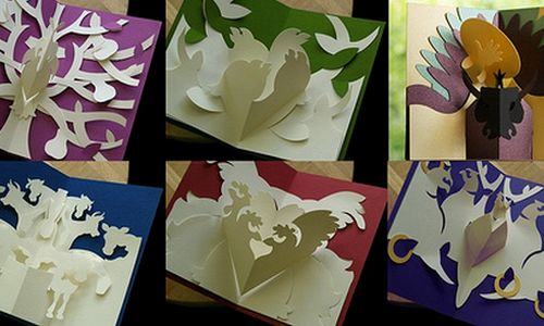 kirigami Cartões Pop-up