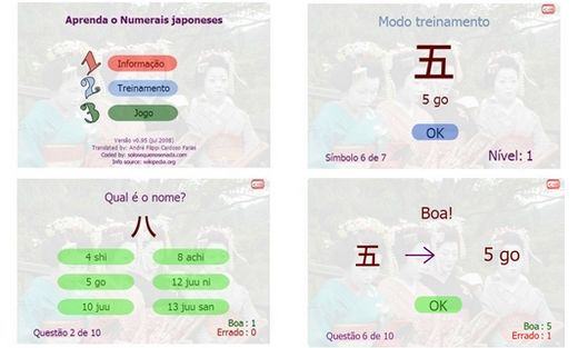 Joguinho Para Memorizar alfabeto e Números em Japonês