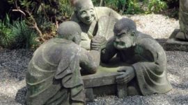 Estátuas Divertidas (Rakan) no Templo Jyokei-ji