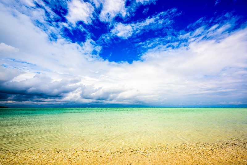 Praia de Hatenohama, Kumejima Island, em Okinawa