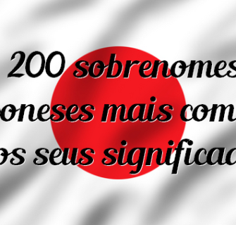 200 sobrenomes japoneses comuns