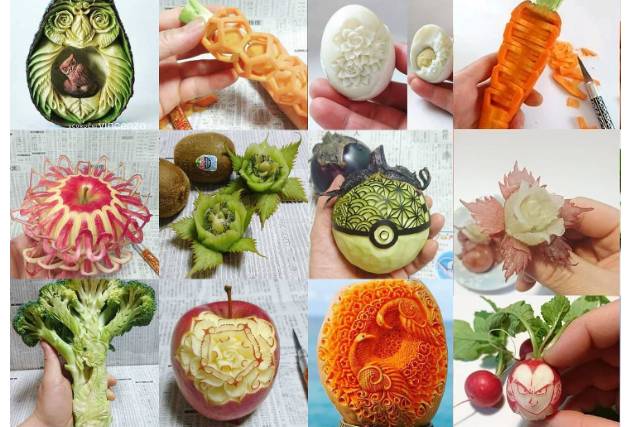 Mukimono: A Arte Japonesa de Esculpir Frutas e Vegetais 
