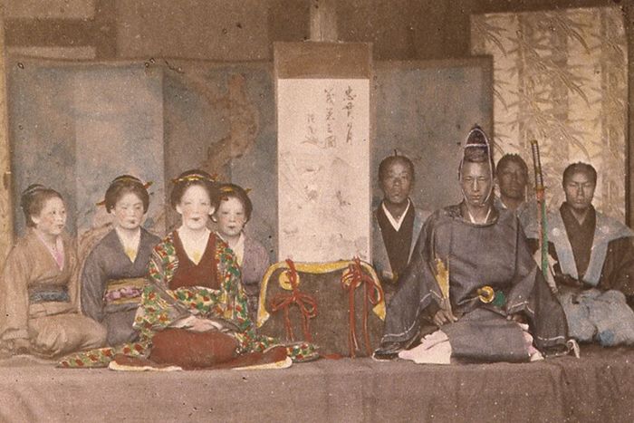 13 Fotografias coloridas à mão do Japão do século XIX