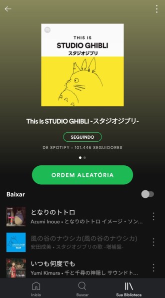 this is studio ghibli spotify