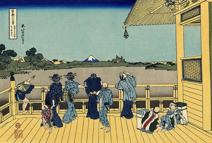 Katsushita Hokusai - Gohyaku-rakanji Sazaido, 1830