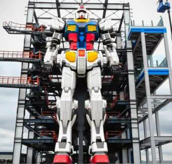 O novo Gundam de18 metros de altura será inaugurado em breve em Yokohama