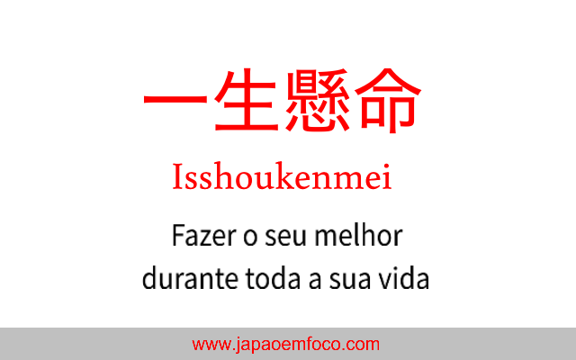 17 frases motivacionais em japonês -  Isshoukenmei