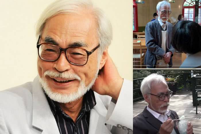 A lenda do anime, Hayao Miyazaki, visitando o Studio Ghibli Cafe como cliente, encanta os fãs
