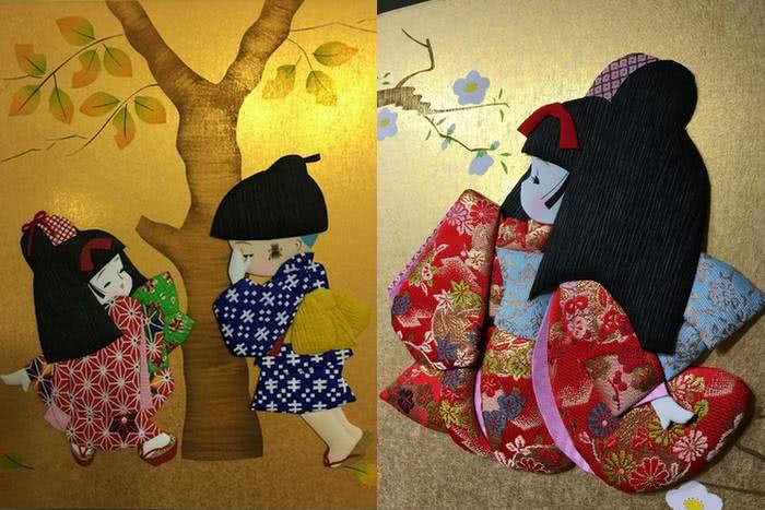 Oshiê A delicada arte de fazer quadros usando papel ou retalhos de tecido
