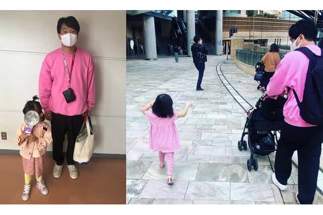 Esse pai japonês resolveu vestir-se somente de rosa para dar uma lição à sua filha