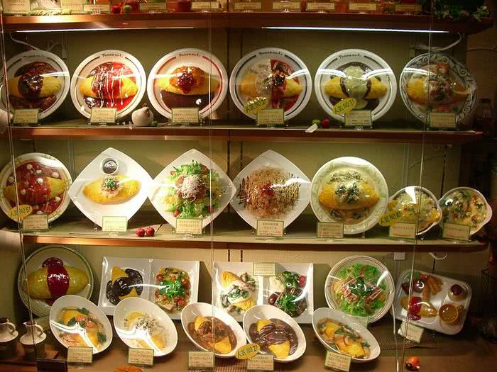 Sampuru amostras de comida no Japão