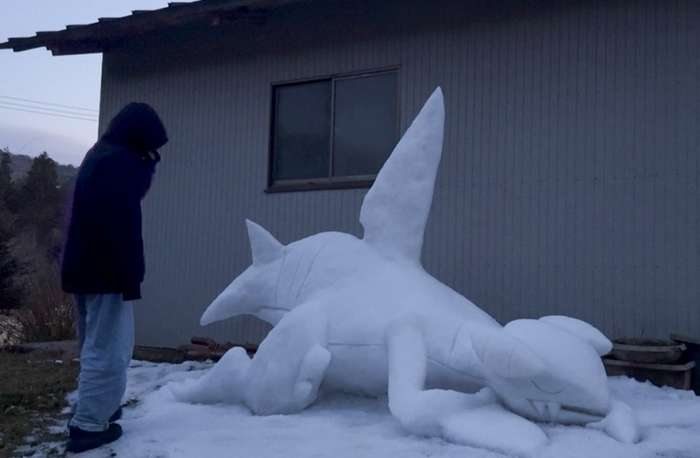 Esculturas de neve feitas por @mokomoko_2015