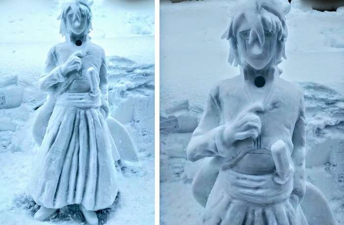 Esculturas de neve feitas por @mokomoko_2015