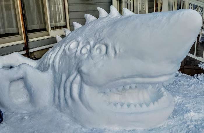 Esculturas de neve feitas por @mokomoko_2015