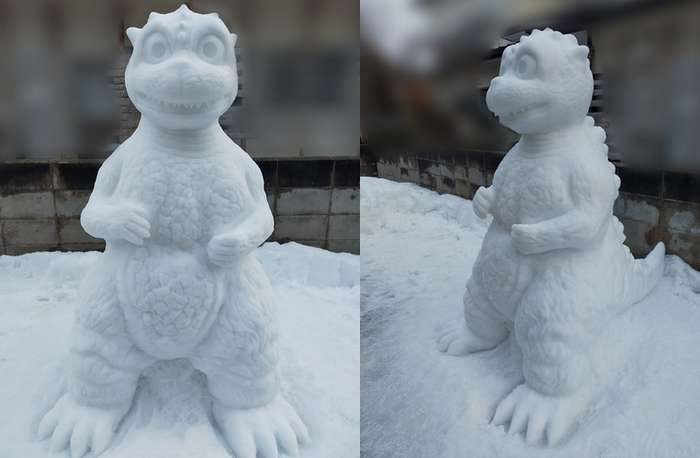 Esculturas de neve feitas por @mokomoko_2015