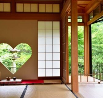 A Janela da Felicidade do Templo Shoju-in, em Kyoto
