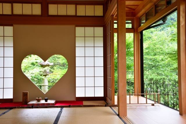 A Janela da Felicidade do Templo Shoju-in, em Kyoto