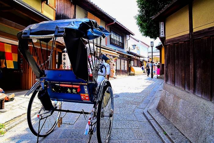  jinrikisha, o riquixá do Japão